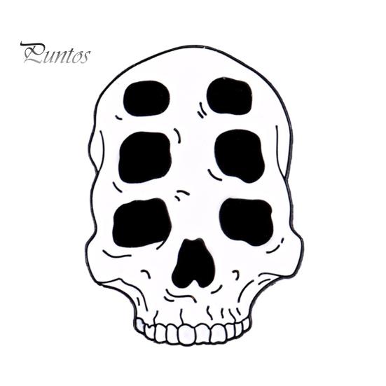 Skull Brooch Hip Hop Punk Scary Funny Personality Gift Cool Women Men Clothing Bag Lapel Pin Fashion Jewelry