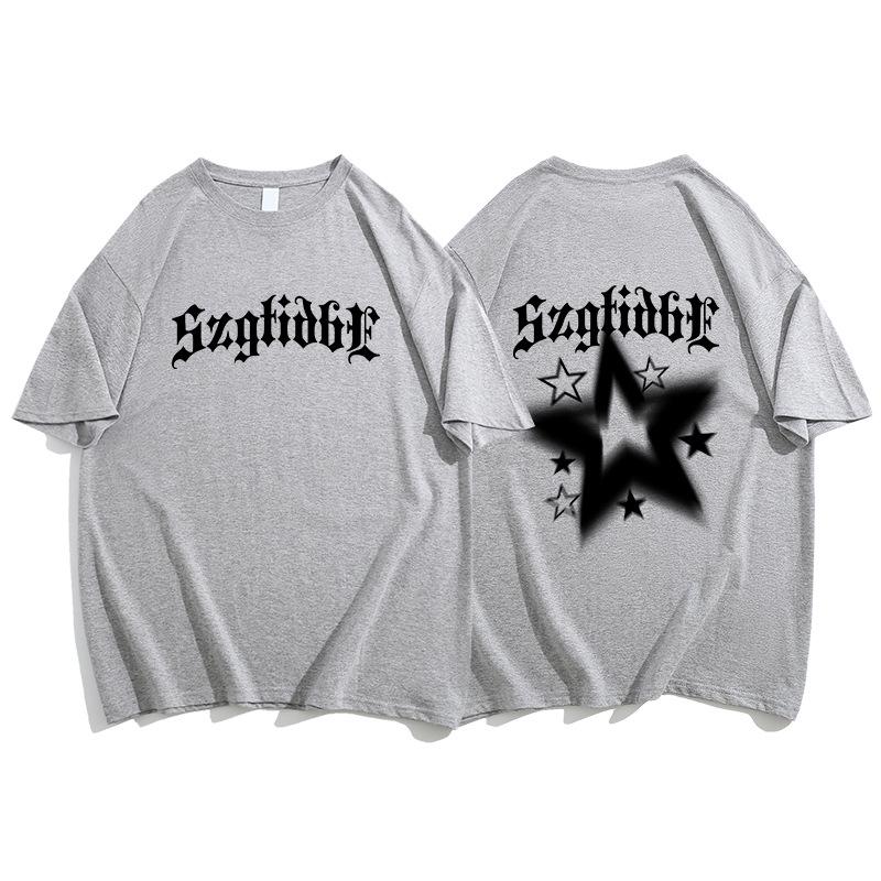 Vínově červené dámské tričko s krátkým rukávem ve větší velikosti - Volné, Trendy americký design