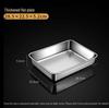 Naijiang 304 Stainless Steel Rectangular Deep Pan with Lid