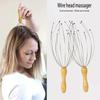 Wooden Handle Octopus Head Massager For Scalp Relaxation And Tension Relief - Body Massager Scratcher Health Care Tool