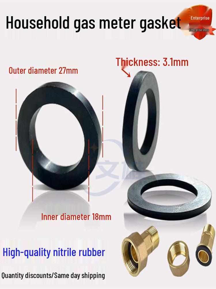 M30 Natural Gas and Water Meter Rubber Sealing Gasket Rubber Gasket (2 pcs)