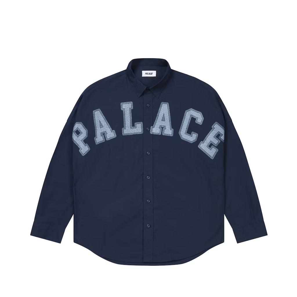 Palace Archy Shirt Navy Unisex Tops Blue P29SHT008