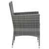 vidaXL Garten-Essstühle 4 Stk. Poly Rattan Grau