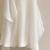 Weiße französische schicke Bluse ärmellos Schleife Design elegante hochwertige Mode Shirt Frauen