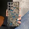 Cartoon Butterfly Pattern Black Soft Phone Cover Case for Samsung Galaxy S21 FE S25 Edge S23 Ultra S20 S24 Plus