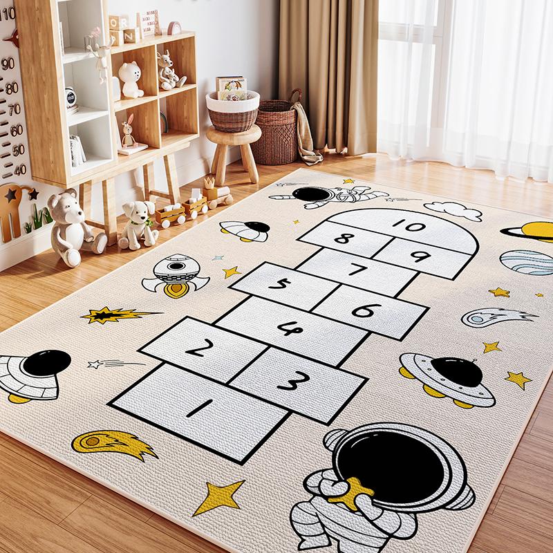 

Children s Room Crystal Pile Rug Stain Resistant Washable Bedroom Bed Rug Game Rug Living Room Crawl Mat Home Decor 80x120cm 32x47inch