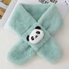 2025 Kids' Soft Thick Cartoon Bear Scarf - Warm Plush Neck Warmer for Autumn & Winter