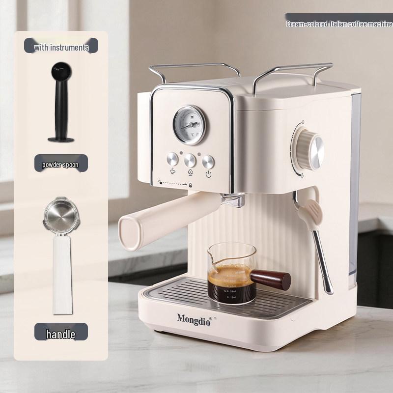 Mongdio Semi-Automatic Espresso Maker with High-Pressure Steam & Milk Frother