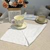 White Placemat Table Mat Heat Insulation For Kitchen Dining Placemats Rectangle Dining Table Mats for Indoor Farmhouse Kitchen