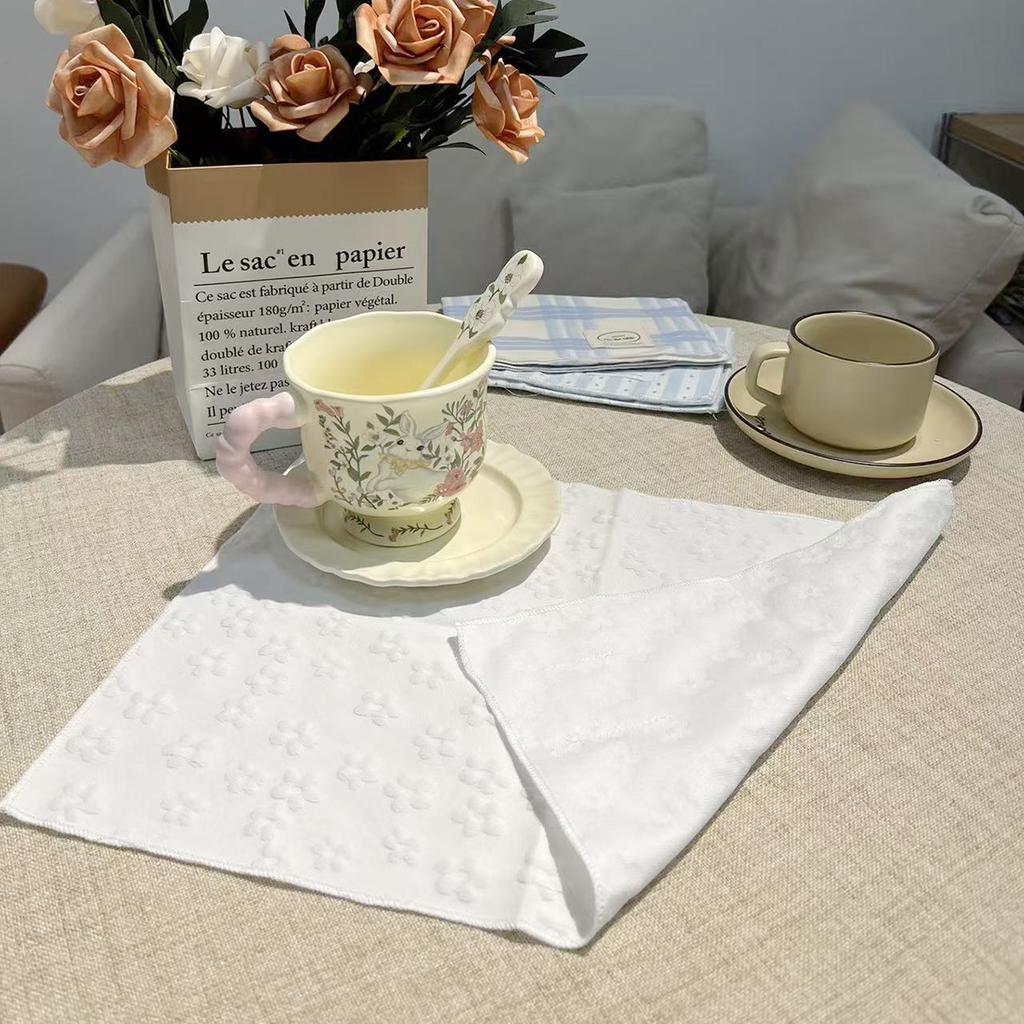 White Placemat Table Mat Heat Insulation For Kitchen Dining Placemats Rectangle Dining Table Mats for Indoor Farmhouse Kitchen