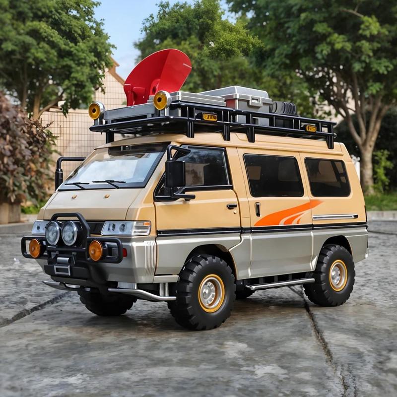 1:24 Mitsubishi Delica Off Road MPV Diecast Legierung Metall Auto Modell DIY Design Kinder Spielzeugauto Geburtstagsgeschenk Für Kind Junge Geschenk