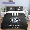 Custom Name FC Schalke 04 Pattern Bedding Quilt Set  Home Decoration  Gift (1 * duvet cover + 2 * pillowcase  without core)