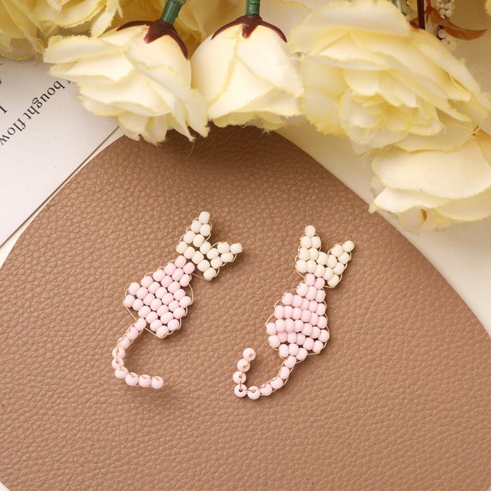 

2pcs/set Colorful Earring Accessories Handmade Craft Jewelry Making Material Hairpin Making Kit розовый