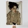 artist E-Egon Schiele-e Throw Thick Comfort Flannel Quilt, Multi-scene Use Indoor Outdoor Daily Nap