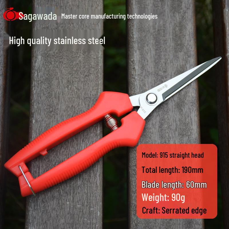 Sagawa Multi-Use Shears: Garden Pruning, Fruit & Pepper Picking, Goji Berry Harvesting, Veggie Scissors, Flower Cutting.