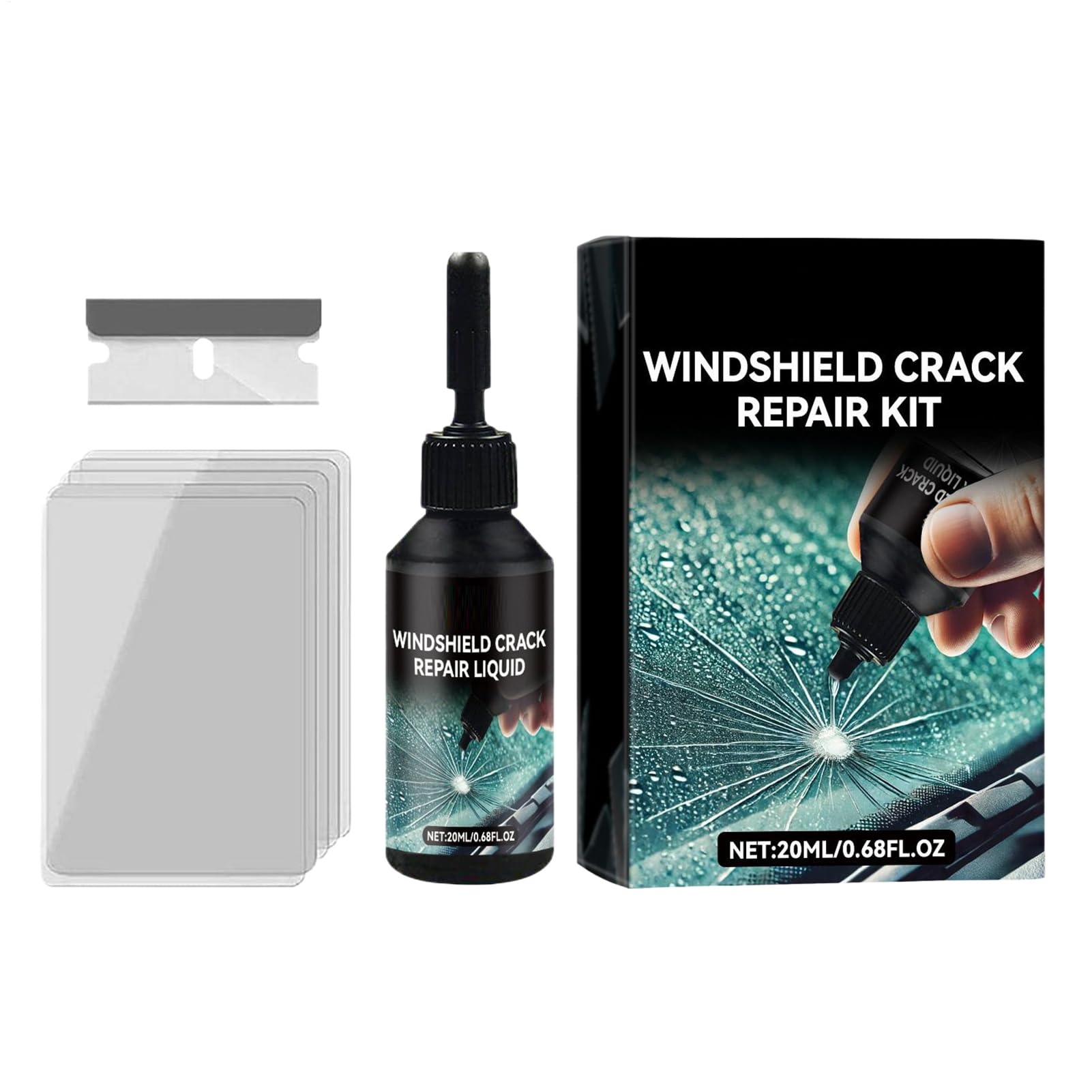 

20ml Windshield Repair Kit Glass Nano Repair Fluid Crack Repair Repair Nano Resin Filled Please refer to the description