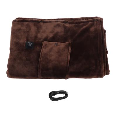 Elektrische Heizdecke Klein 5V Schnellheizend Verdickendes Flanell Elektrische Überwurfdecke Kaffee