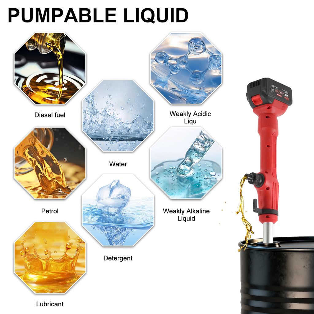 Cordless Handheld Oil Pump Bare Tool, Liquid Transfer Pump Compatible with Makita 18V Battery, Portable Electric Fuel Water Pump
