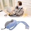 Neck Pillow Phone Holder U Shaped Pillow with Lazy Phone Bracket for Travel Office Light Blue Free Size