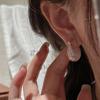 925 Sterling Silver Vintage Earrings For Women Trendy Simple Big Web Earring Jewelry Prevent Allergy Party Accessories