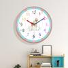 Stille Kinder Lern-Wanduhr Selbstdisziplin 24H & Minutenmarkierungen Niedliches Hirsch-Design Leicht lesbar für Kleinkinder Klassenzimmer