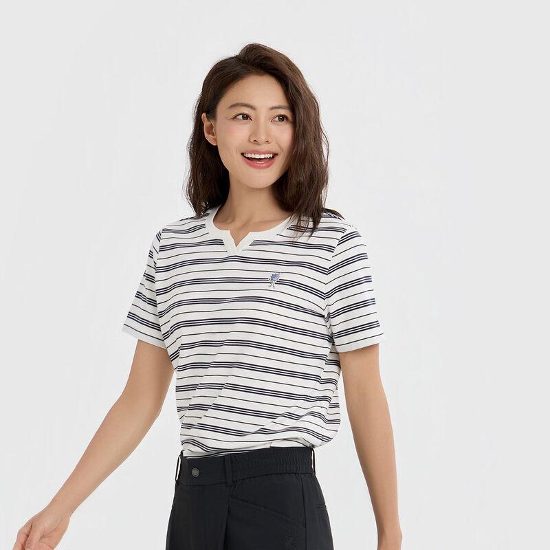 LAFUMA Women s Striped V-Neck Short Sleeve Tee 38