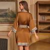 Yaoting Elegant Retro Chinese-Style Satin Nightgown for Women, Luxurious & Noble Home Bathrobe - Summer 3370.