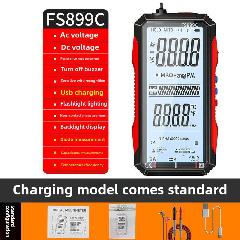 High Precision Intelligent Digital Multimeter with Large Screen Display