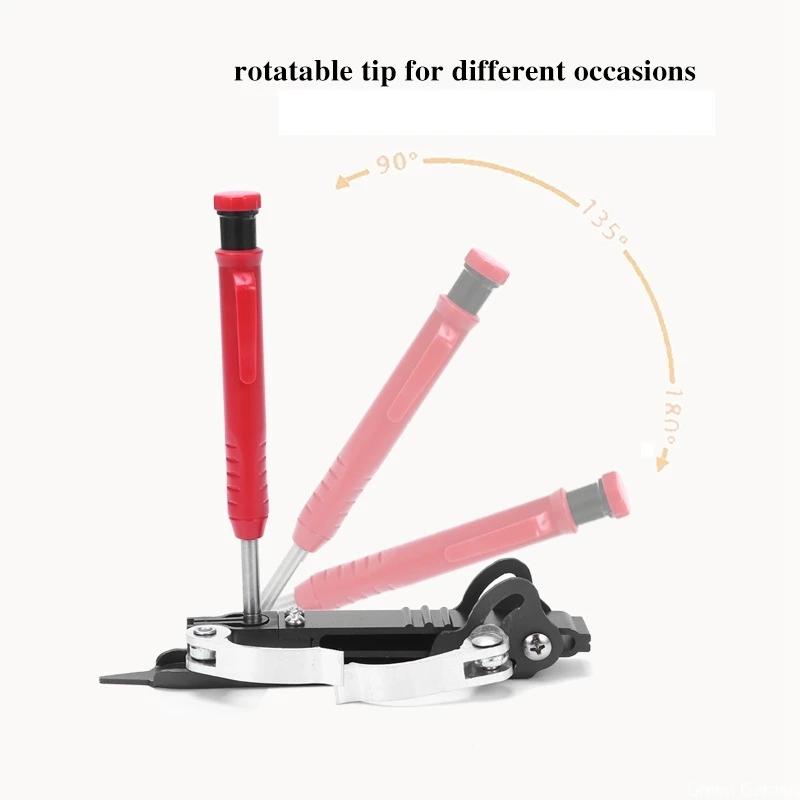 Solid Carpenter's Pencil Woodworking Mechanical Pencil Deep Hole Marker Construction Marking Tools Refill Leads Marking Tools