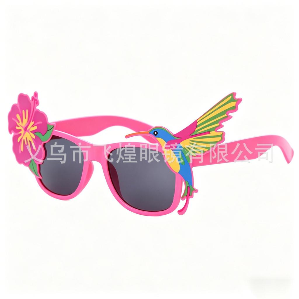 Hawaiian Beach Party Glasses: Coconut Tree, Flamingo, Parrot, Ice Cream, Flower & Wine Glass Fun