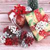 100/20Pcs Artificial Frosted Holly Berries Double Head Mini Foam Berry Stamen Flower Xmas Tree Ornament Christmas Party Decor
