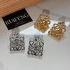 Silver Needle a Multi-wear Super Flash Zircon Earrings Women's Niche Stud Earrings Real Gold Electroplated Earrings
