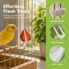 20pcs Plastic Bird Fruit Fork Dual Prong Design Pet Food Holder  Daily Feeding