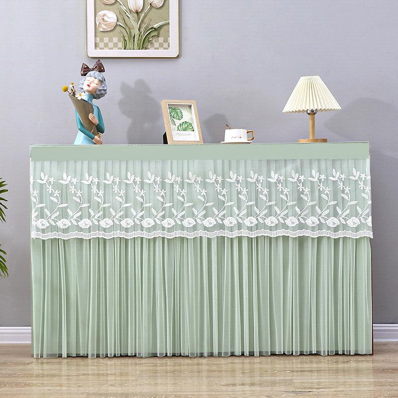 Translucent Cabinet Curtain Embroidered Lace Living Room Partition Kitchen Cabinet Dust Cover Multifunctional Home Decoration