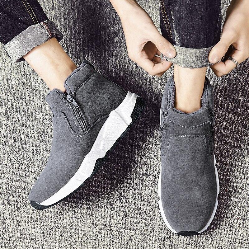 New Snow Boots Men 'S Warm Winter Casual Outdoor High -Top Shoes Sneakers Men 'S Snow Boots With Wool Lining Sneakers Men
