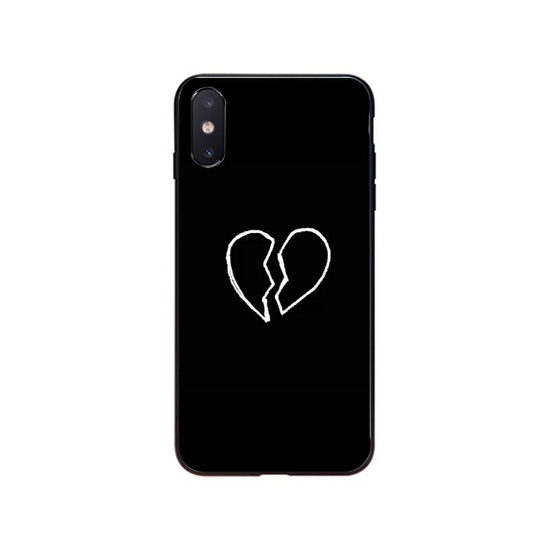 Sad Depression Black Word Heart Broken Phone Case for Iphone 14 13 12 11 Pro Max Case For iPhone XS MAX X XR SE2 8 7 Plus