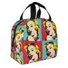 Pop Art Zlatý Warholův svačinový box Opakovaně použitelný Vodotěsný Termo chladící Jídlo Zlatá Dívka Monroe Izolovaná svačinová taška pro Ženy Pracovní tašky