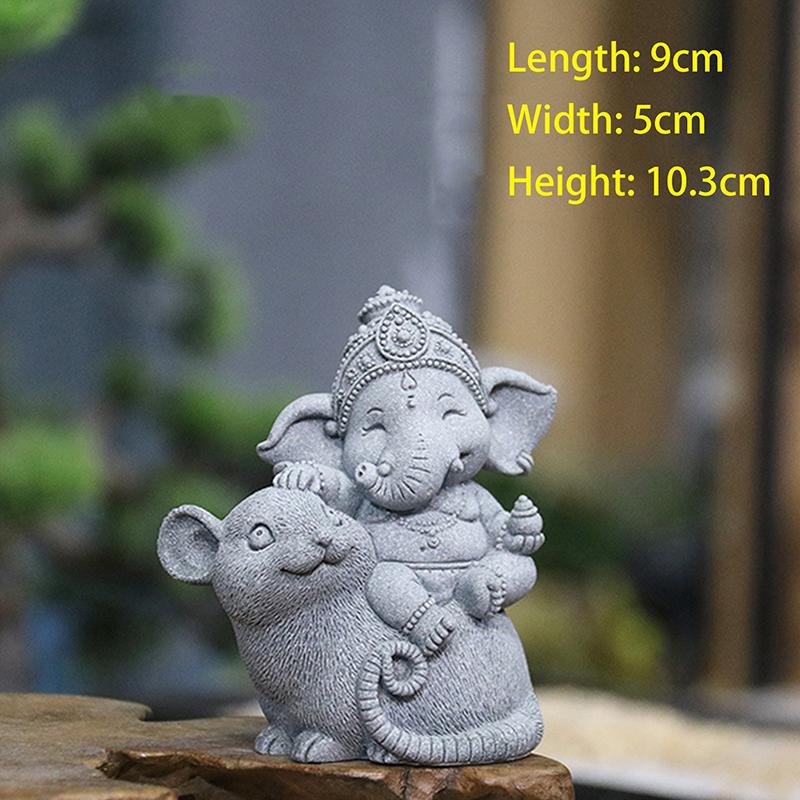 1Pc Elephant Statue With Hands Clasped In Prayer Position, A Guardian Elephant Statue, For Home Decoration.