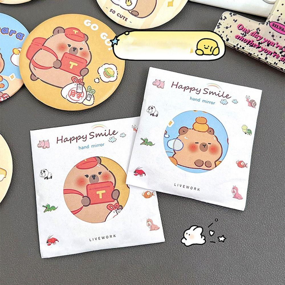 Cute Cartoon Single-sided Mirror Tinplate Cosmetic Mirror Durable Tinkering Mirror  Small Gift