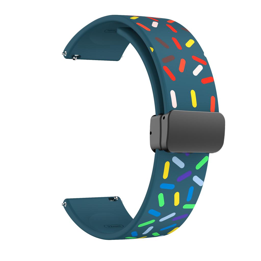Magnetic folding buckle Sports Band For Amazfit Cheetah Pro / Round Skin-Friendly Soft Silicone Strap For Amazfit GTR GTS Bip