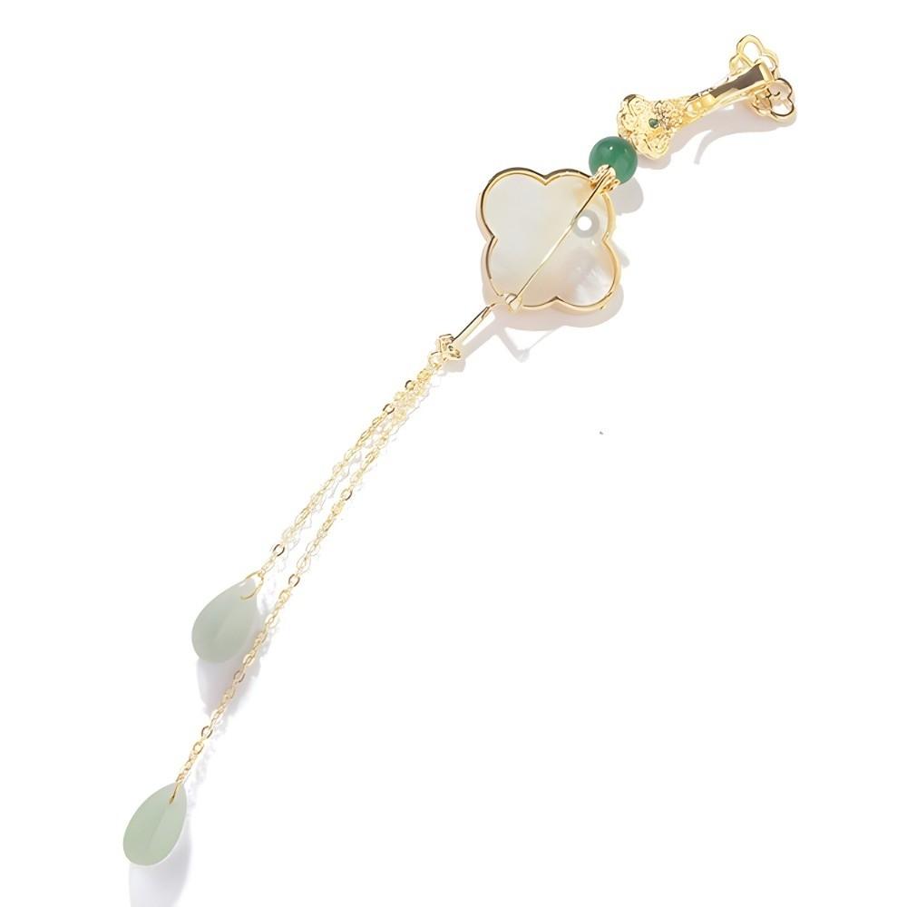 Long Tassel Women Hanfu Ornament Zinc Zinc Alloy Lapel Brooch Vintage Chinese Style Brooch  Women