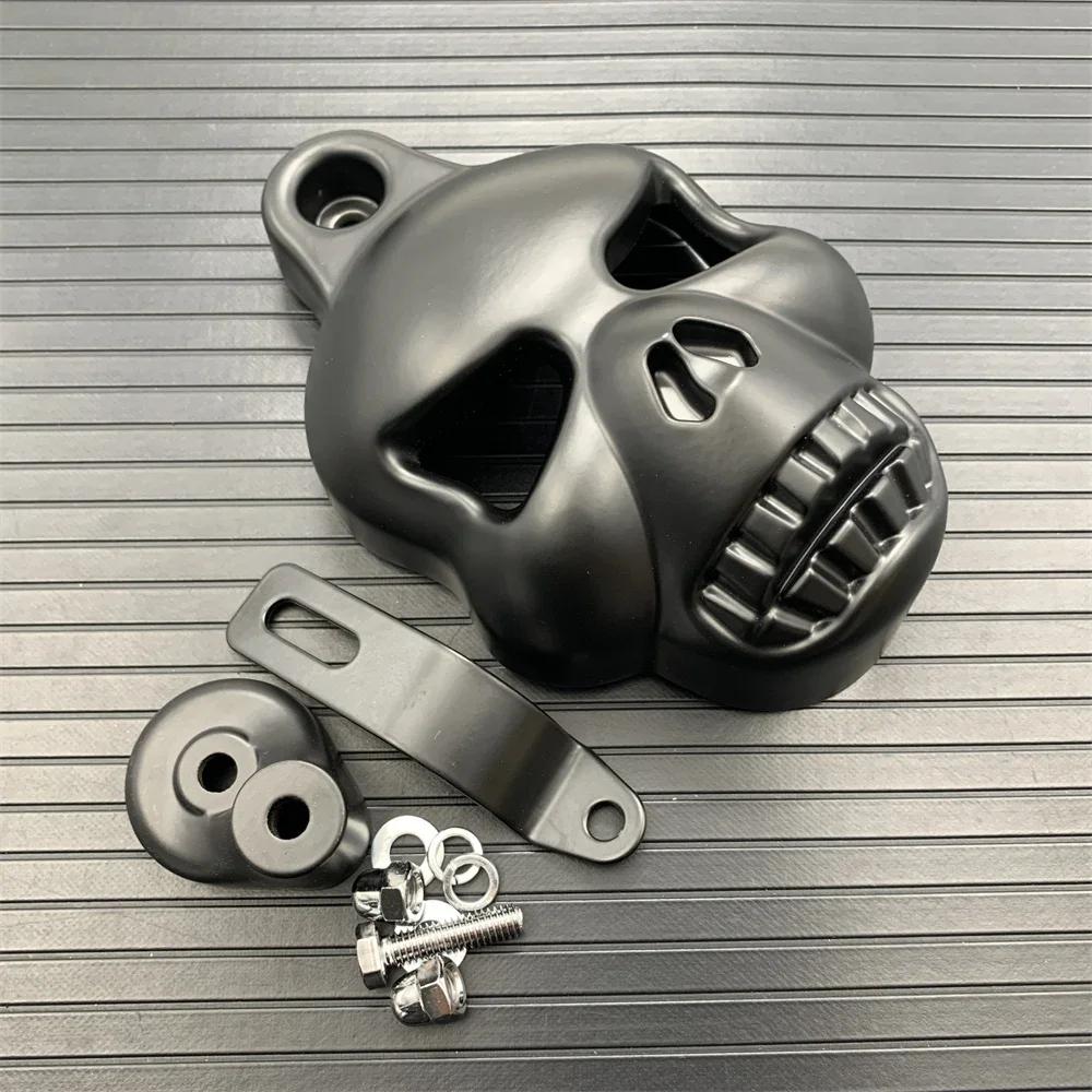 

Кришка сигналу у вигляді черепа для мотоцикла для Harley Sportster 883 1200 Softail Dyna Fat Bob Electra Glide Touring Road King чорний