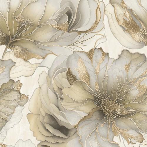 Muriva Unisex Cream Renata Floral Heavyweight Vinyl Textured Wallpaper In - Image 3