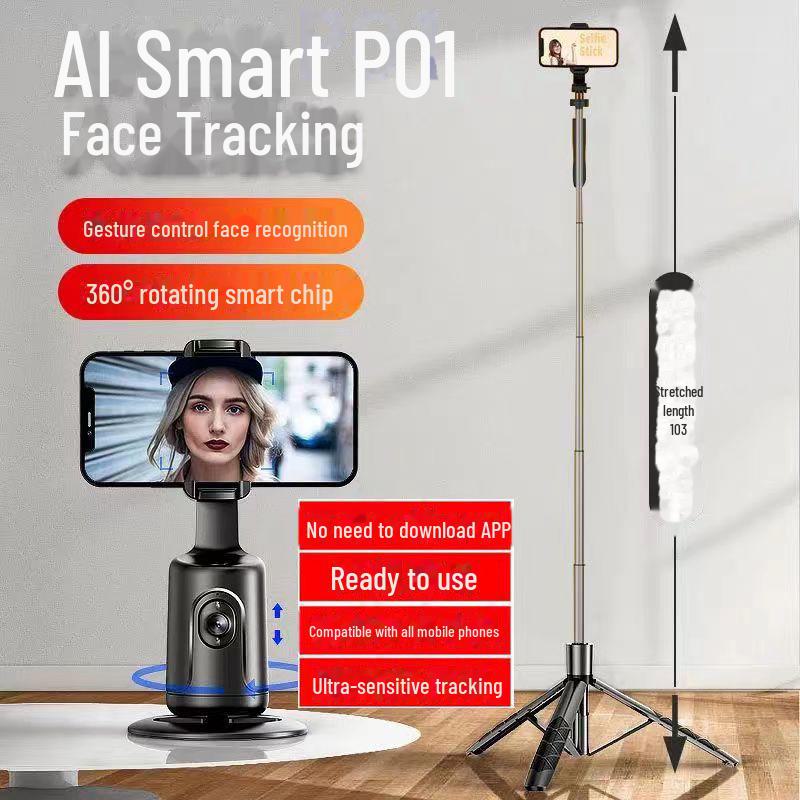 360° AI Face Tracking Gimbal Stabilizer for Smooth Live Streaming