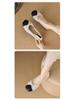 Women's Low-Heeled Flat Shoes - Chunky Heel Bean Shoes in a Chic, Fragrant Style