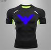 Kompresyjne koszulki z nadrukiem Nightwing dla mężczyzn T-shirt Rashguard Jiu Jitsu Siłownia Fitness Bieganie Trening Koszulki Koszulka z krótkim rękawem