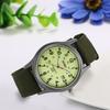 Men's Antique-Style Calendar Watch, Waterproof: Luminous Analog Display, Simple and Stylish Sports Watch, 1224 Quartz Movement, Nylon Strap, Green,