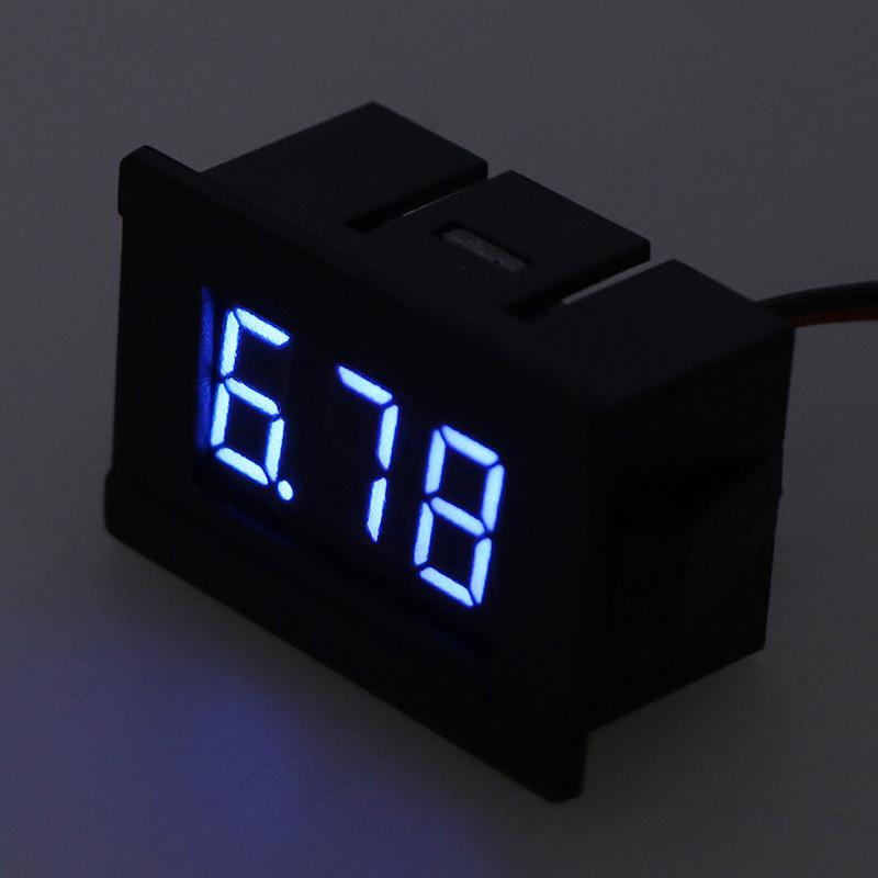 DC 2 Wires 4.5-30V Mini LED Digital Display Voltmeter Volt Voltage Panel Meter About 200ms/time 3 0.36" LED Tube