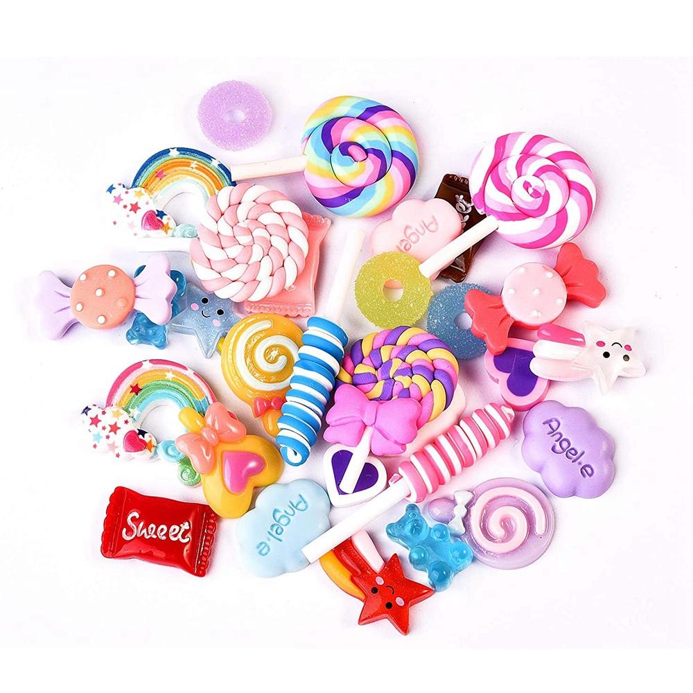 Hairpin Keychain Accessories Kawaii Nail Decoration Scrapbooking Supplies Phone Charm Slime Charms