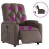 Electric Massage Chair Brown Faux Leather